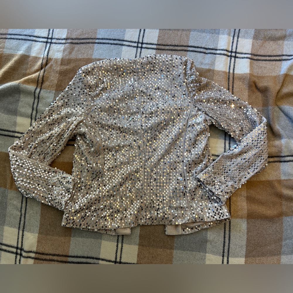 Sanctuary Silver Sequin Blazer - image 3